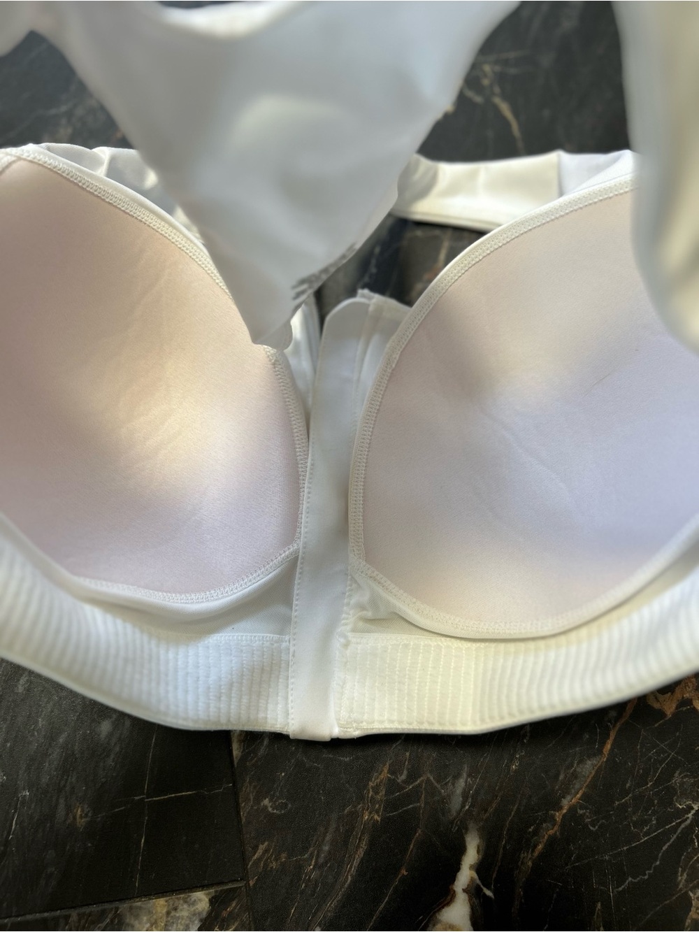 tek gear White Front-Zip Racerback Sports Bra - Picture 4 of 4
